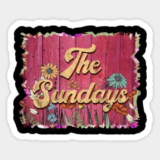 Classic Sundays Personalized Flowers Proud Name Sticker